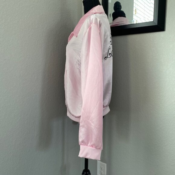GREASE Pink Ladies Pink Satin Bomber Jacket XL - Picture 6 of 13